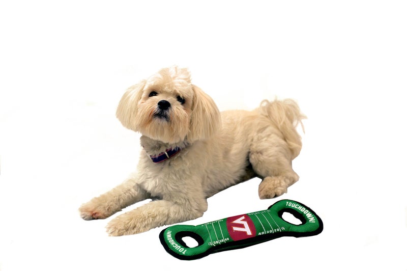 Pets First NCAA Football Field Dog Toy with Squeaker. - Virginia TECH Hokies - for Tug, Toss, and Fetch. - Tough& Durable PET Toy - Image 4